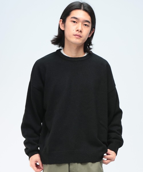 SAKAZEN（サカゼン）の「Cathy's Closet (キャシーズ クロセット) ウール混 無地 クルーネック ニット セーター 52706004（ニット/セーター・メンズ・ブラック/グレー/ブルー/アイボリー・L/M）」の3枚目の写真