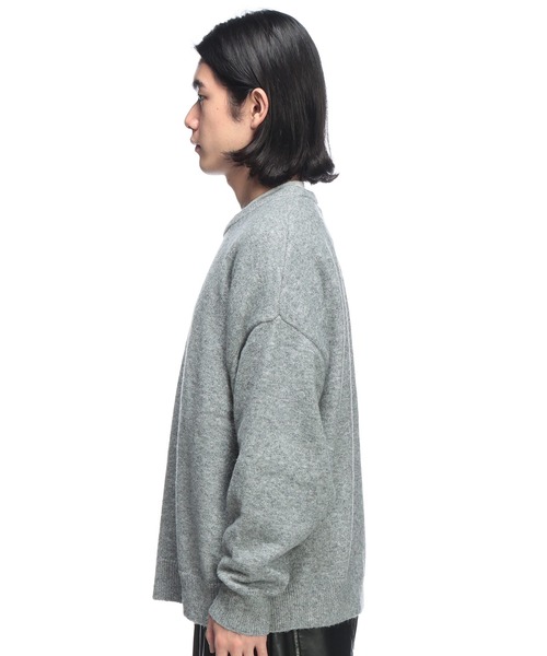 SAKAZEN（サカゼン）の「Cathy's Closet (キャシーズ クロセット) ウール混 無地 クルーネック ニット セーター 52706004（ニット/セーター・メンズ・ブラック/グレー/ブルー/アイボリー・L/M）」の9枚目の写真