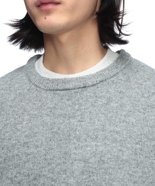 SAKAZEN（サカゼン）の「Cathy's Closet (キャシーズ クロセット) ウール混 無地 クルーネック ニット セーター 52706004（ニット/セーター・メンズ・ブラック/グレー/ブルー/アイボリー・L/M）」の11枚目の写真