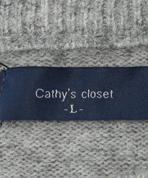 SAKAZEN（サカゼン）の「Cathy's Closet (キャシーズ クロセット) ウール混 無地 クルーネック ニット セーター 52706004（ニット/セーター・メンズ・ブラック/グレー/ブルー/アイボリー・L/M）」の15枚目の写真