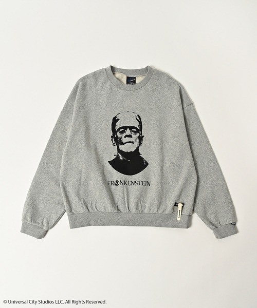 ADAM PATEK(アダムパテック)の「【ADAMPATEK/アダムパテック】Frankenstein portrait crewneck スウェット(スウェット・メンズ・杢グレー/ブラック・1/2)」の9枚目の写真