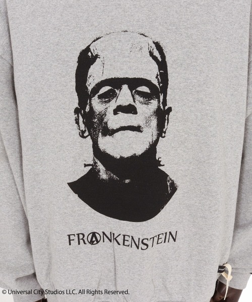 ADAM PATEK(アダムパテック)の「【ADAMPATEK/アダムパテック】Frankenstein portrait crewneck スウェット(スウェット・メンズ・杢グレー/ブラック・1/2)」の15枚目の写真