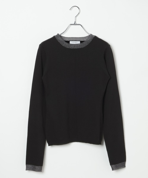 PAGEBOY（ページボーイ）の「シアーＭＩＸプルオーバー（ニット/セーター・レディース・ブラック/オフホワイト/ネイビー/モスグリーン・FREE）」の20枚目の写真