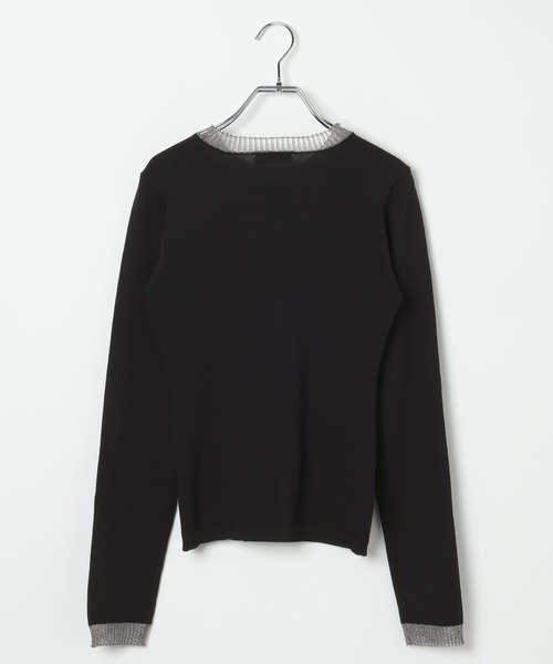 PAGEBOY（ページボーイ）の「シアーＭＩＸプルオーバー（ニット/セーター・レディース・ブラック/オフホワイト/ネイビー/モスグリーン・FREE）」の21枚目の写真