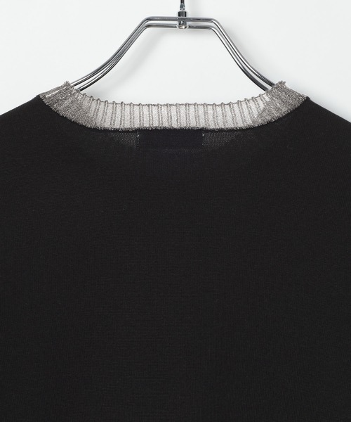 PAGEBOY（ページボーイ）の「シアーＭＩＸプルオーバー（ニット/セーター・レディース・ブラック/オフホワイト/ネイビー/モスグリーン・FREE）」の17枚目の写真