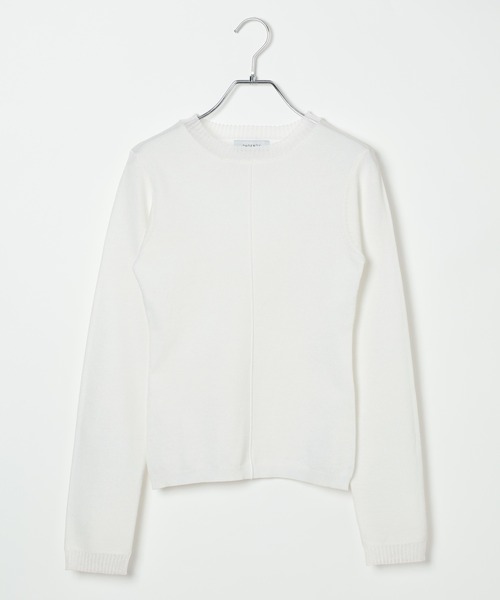 PAGEBOY（ページボーイ）の「シアーＭＩＸプルオーバー（ニット/セーター・レディース・ブラック/オフホワイト/ネイビー/モスグリーン・FREE）」の20枚目の写真