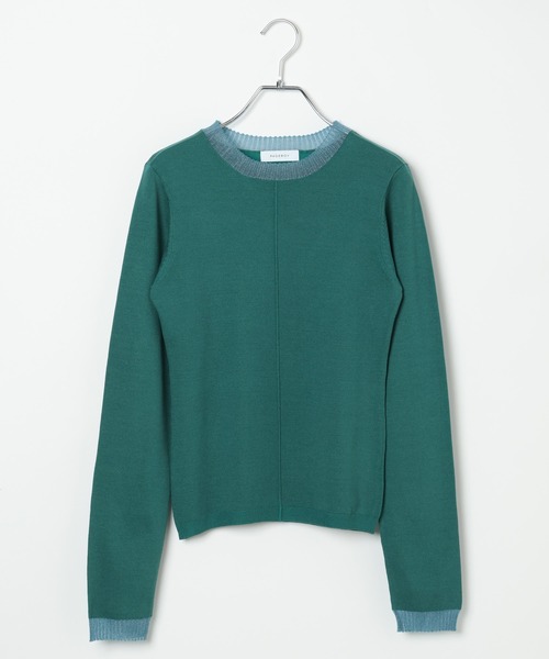 PAGEBOY（ページボーイ）の「シアーＭＩＸプルオーバー（ニット/セーター・レディース・ブラック/オフホワイト/ネイビー/モスグリーン・FREE）」の22枚目の写真