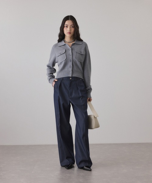 ADAM ET ROPE'（アダムエロペ）の「スプリットレザートップハンドルバッグ（ハンドバッグ・レディース・オフホワイト/ブラック・FREE）」の8枚目の写真