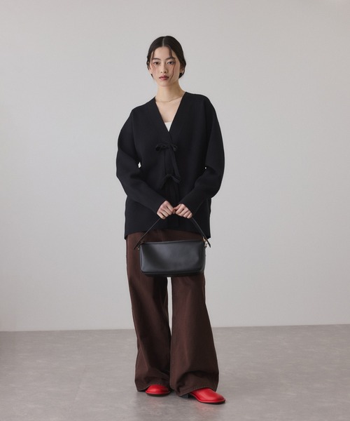 ADAM ET ROPE'（アダムエロペ）の「スプリットレザートップハンドルバッグ（ハンドバッグ・レディース・オフホワイト/ブラック・FREE）」の9枚目の写真