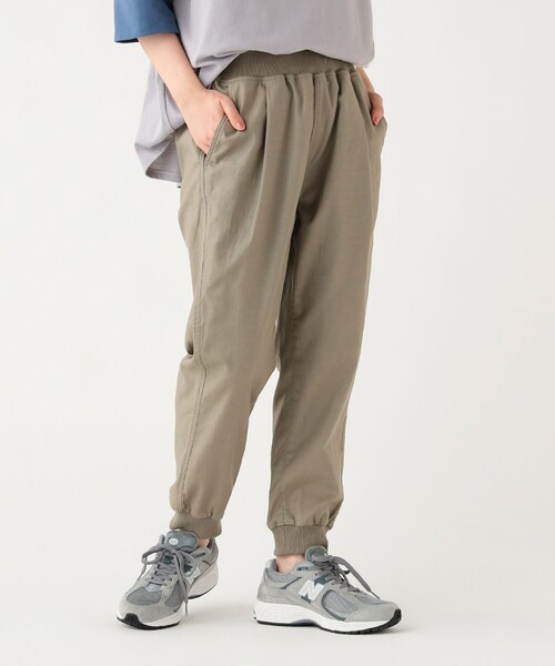 BEAMS HEART(ビームスハート)の「【9/17値下げ】麻混 ジョグ パンツ(S~L・洗濯可)(その他パンツ・レディース・パープル系その他5/ベージュ/オリーブ/ブラック・LARGE/MEDIUM/SMALL)」の3枚目の写真