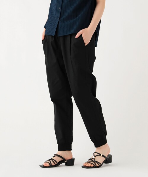 BEAMS HEART(ビームスハート)の「【9/17値下げ】麻混 ジョグ パンツ(S~L・洗濯可)(その他パンツ・レディース・パープル系その他5/ベージュ/オリーブ/ブラック・LARGE/MEDIUM/SMALL)」の5枚目の写真
