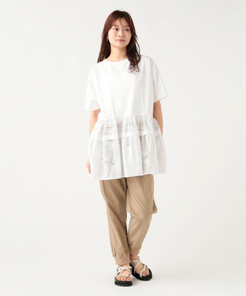 BEAMS HEART(ビームスハート)の「【9/17値下げ】麻混 ジョグ パンツ(S~L・洗濯可)(その他パンツ・レディース・パープル系その他5/ベージュ/オリーブ/ブラック・LARGE/MEDIUM/SMALL)」の12枚目の写真