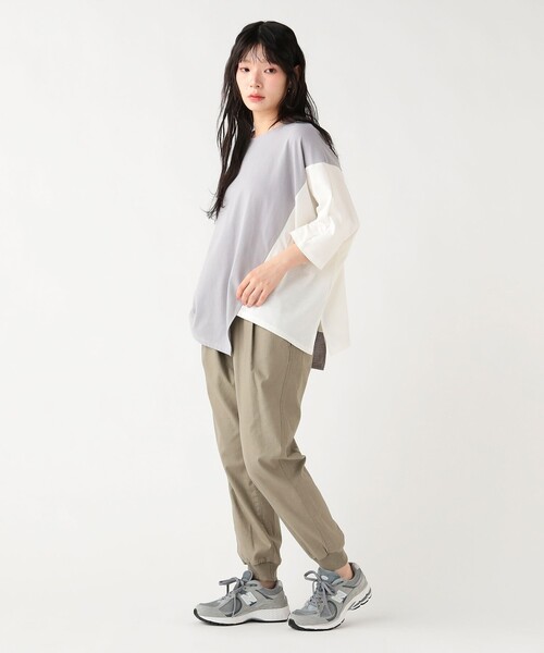 BEAMS HEART(ビームスハート)の「【9/17値下げ】麻混 ジョグ パンツ(S~L・洗濯可)(その他パンツ・レディース・パープル系その他5/ベージュ/オリーブ/ブラック・LARGE/MEDIUM/SMALL)」の9枚目の写真