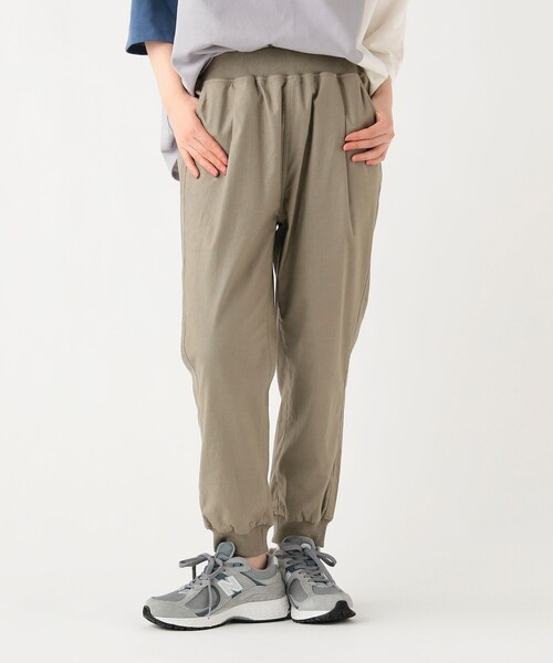 BEAMS HEART(ビームスハート)の「【9/17値下げ】麻混 ジョグ パンツ(S~L・洗濯可)(その他パンツ・レディース・パープル系その他5/ベージュ/オリーブ/ブラック・LARGE/MEDIUM/SMALL)」の8枚目の写真