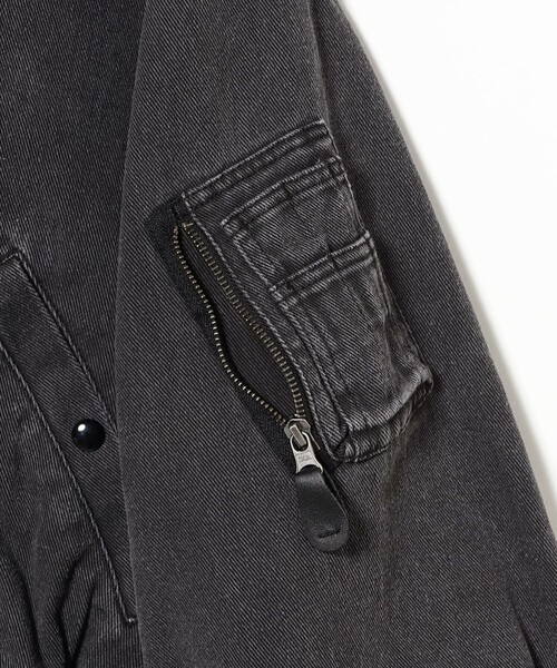 BEAMS（ビームス）の「リバーシブル フェード ボンバー ジャケット（ブルゾン・メンズ・ブラック/オリーブ・S/M/L/XL）」の4枚目の写真