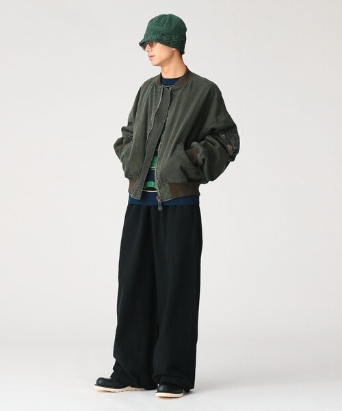 BEAMS（ビームス）の「リバーシブル フェード ボンバー ジャケット（ブルゾン・メンズ・ブラック/オリーブ・S/M/L/XL）」の19枚目の写真