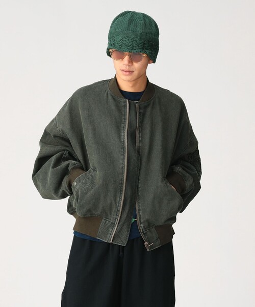 BEAMS（ビームス）の「リバーシブル フェード ボンバー ジャケット（ブルゾン・メンズ・ブラック/オリーブ・S/M/L/XL）」の21枚目の写真