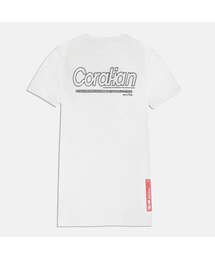 ランオフ レディース アウトライン ルーズフィット 半袖Tシャツ ホワイト