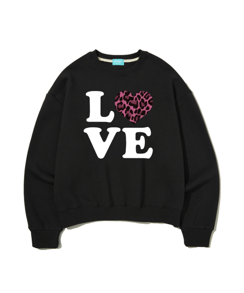 KATRINA K(カトリーナケイ)の「ラブピンクレオパードクロップスウェットTシャツ-メランジグレー(スウェット・レディース・グレー・FREE)」の2枚目の写真