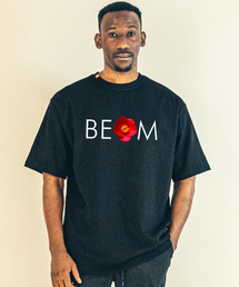 白ロゴオーバーサイズTシャツブラック
