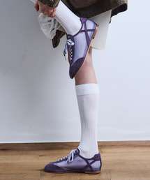 NEGATIVE THREE（ネガティブスリー）の「Dein Mesh Flat_Vintage Purple（バレエシューズ）」