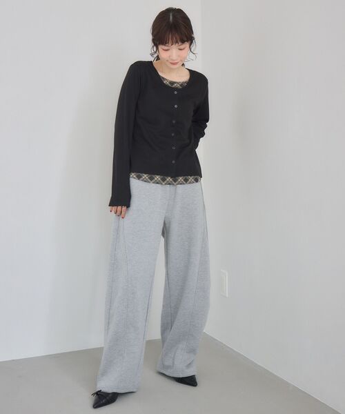 RETRO GIRL(レトロガール)の「裏起毛スウェットPT(スウェットパンツ・レディース・ブラック/ダークグレー/ホワイト系その他・FREE)」の7枚目の写真