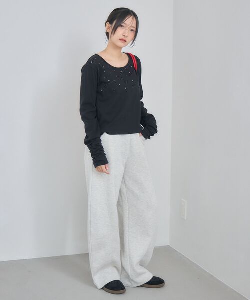 RETRO GIRL(レトロガール)の「裏起毛スウェットPT(スウェットパンツ・レディース・ブラック/ダークグレー/ホワイト系その他・FREE)」の17枚目の写真