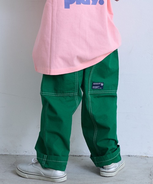 Life Support Products（ライフサポートプロダクツ）の「ツイルパッチポケットパンツ（チノパンツ・キッズ・グリーン/オフホワイト/チャコール/ベージュ/オレンジ・100/90/80/95/110/150/140/130/120）」の4枚目の写真