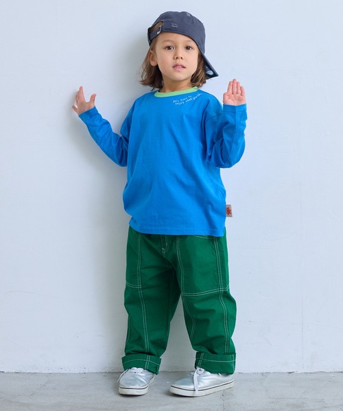 Life Support Products（ライフサポートプロダクツ）の「ツイルパッチポケットパンツ（チノパンツ・キッズ・グリーン/オフホワイト/チャコール/ベージュ/オレンジ・100/90/80/95/110/150/140/130/120）」の21枚目の写真