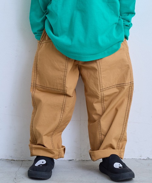 Life Support Products（ライフサポートプロダクツ）の「ツイルパッチポケットパンツ（チノパンツ・キッズ・グリーン/オフホワイト/チャコール/ベージュ/オレンジ・100/90/80/95/110/150/140/130/120）」の12枚目の写真