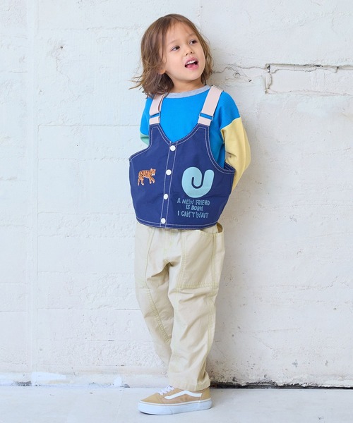 Life Support Products（ライフサポートプロダクツ）の「ツイルパッチポケットパンツ（チノパンツ・キッズ・グリーン/オフホワイト/チャコール/ベージュ/オレンジ・100/90/80/95/110/150/140/130/120）」の8枚目の写真