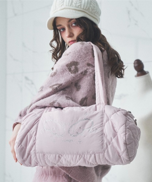 Lovilyn（ラヴィリン）の「エンジェルモチーフボストンバッグ（ショルダーバッグ・レディース・ブラック/ホワイト/ピンク・FREE）」の3枚目の写真