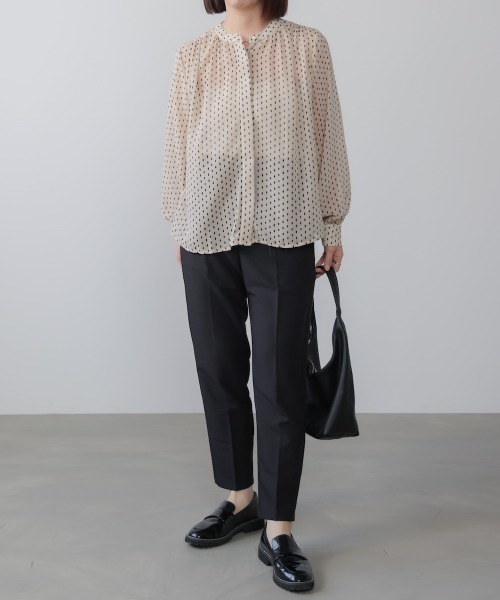 Bou Jeloud（ブージュルード）の「パターンシフォンブラウス（シャツ/ブラウス・レディース・アイボリー/ブラック・38）」の5枚目の写真