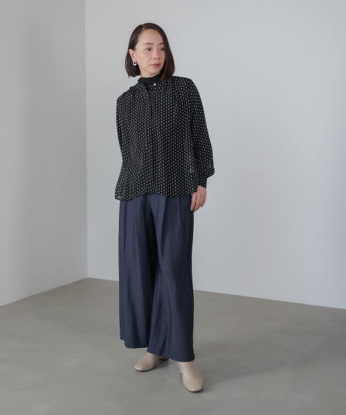 Bou Jeloud（ブージュルード）の「パターンシフォンブラウス（シャツ/ブラウス・レディース・アイボリー/ブラック・38）」の15枚目の写真