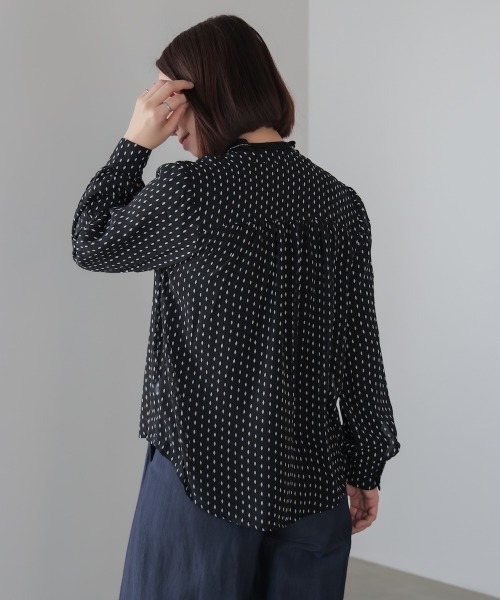Bou Jeloud（ブージュルード）の「パターンシフォンブラウス（シャツ/ブラウス・レディース・アイボリー/ブラック・38）」の19枚目の写真