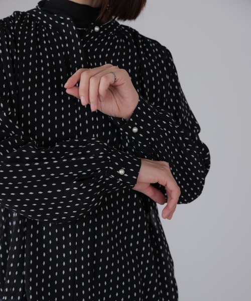 Bou Jeloud（ブージュルード）の「パターンシフォンブラウス（シャツ/ブラウス・レディース・アイボリー/ブラック・38）」の21枚目の写真