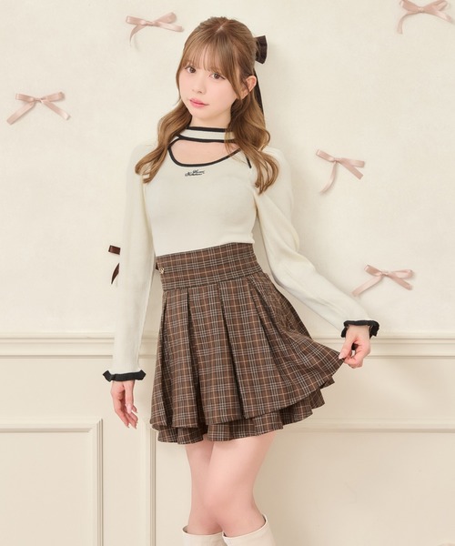 apres jour(アプレジュール)の「配色パフスリーブニット(ニット/セーター・レディース・グレイッシュベージュ/アイボリー/ブラック・X-LARGE/フリー)」の18枚目の写真