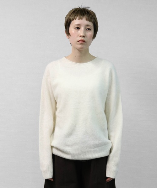 セール】WOOL 100% 起毛タッチニット WOOL 100 BRUSHED TOUCH KNIT