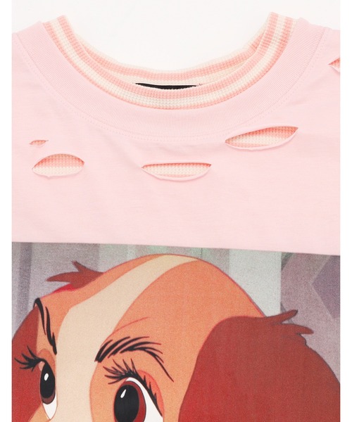 Little sunny bite（リトルサニーバイト）の「【8】【it】【little sunny bite Disney collection】 lady fake layered long tee（Tシャツ/カットソー・レディース・ピンク/ホワイト/ブラック・SMALL/MEDIUM）」の19枚目の写真