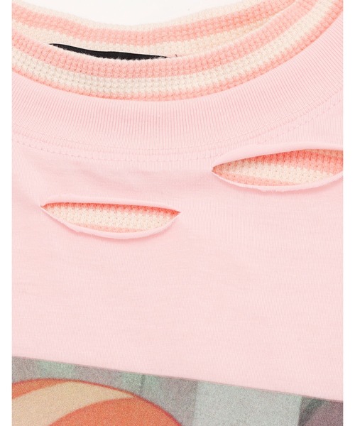 Little sunny bite（リトルサニーバイト）の「【8】【it】【little sunny bite Disney collection】 lady fake layered long tee（Tシャツ/カットソー・レディース・ピンク/ホワイト/ブラック・SMALL/MEDIUM）」の20枚目の写真