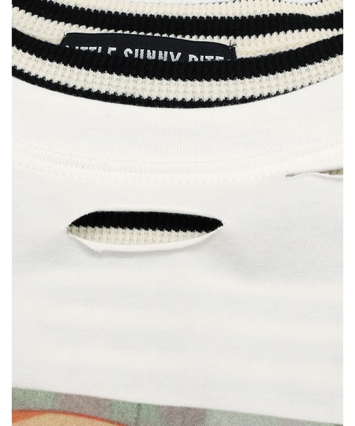 Little sunny bite（リトルサニーバイト）の「【8】【it】【little sunny bite Disney collection】 lady fake layered long tee（Tシャツ/カットソー・レディース・ピンク/ホワイト/ブラック・SMALL/MEDIUM）」の7枚目の写真