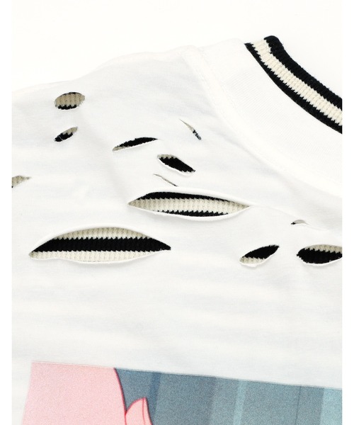 Little sunny bite（リトルサニーバイト）の「【8】【it】【little sunny bite Disney collection】 lady fake layered long tee（Tシャツ/カットソー・レディース・ピンク/ホワイト/ブラック・SMALL/MEDIUM）」の15枚目の写真