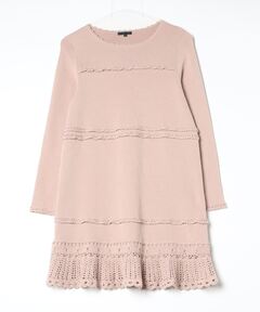 セール】レーシーティアードロングドレス（ワンピース）｜Darich