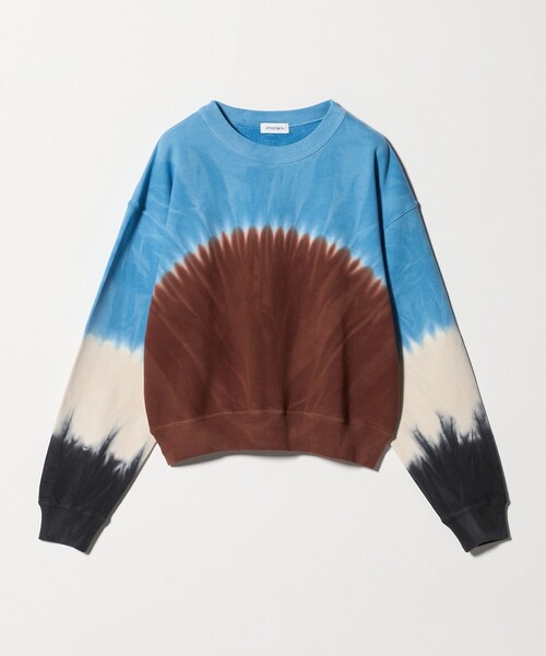 ATTISESSION(アティセッション)の「<ATTISESSION>タイダイ スウェット トップス(スウェット・レディース・ダークブラウン/オリーブ・FREE)」の2枚目の写真