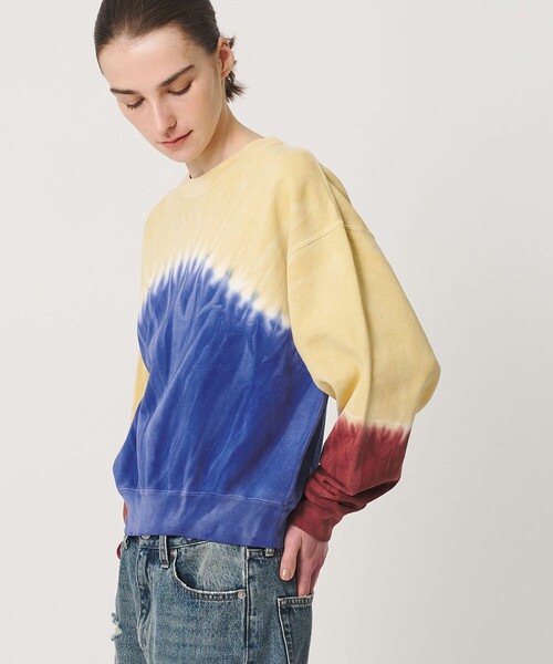 ATTISESSION(アティセッション)の「<ATTISESSION>タイダイ スウェット トップス(スウェット・レディース・ダークブラウン/オリーブ・FREE)」の6枚目の写真