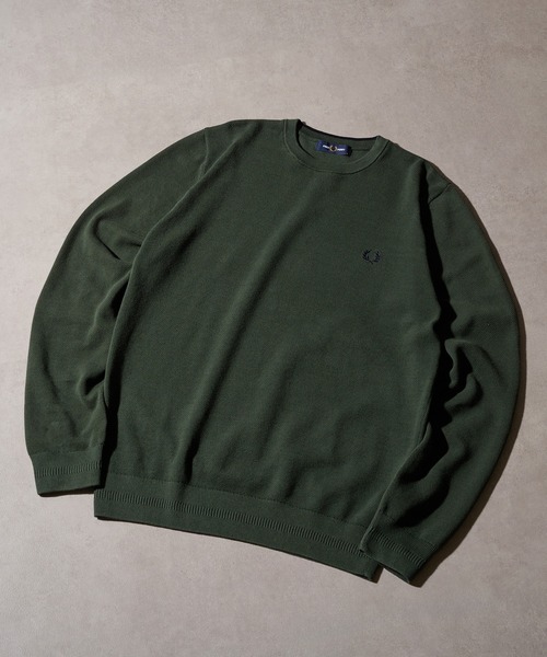 FRED PERRY(フレッドペリー)の「【FRED PERRY】PIQUE STITCH JUMPER K1309②(ニット/セーター・メンズ・セージグリーン/グレイッシュブルー/カーキ・S/M/L/XL)」の10枚目の写真