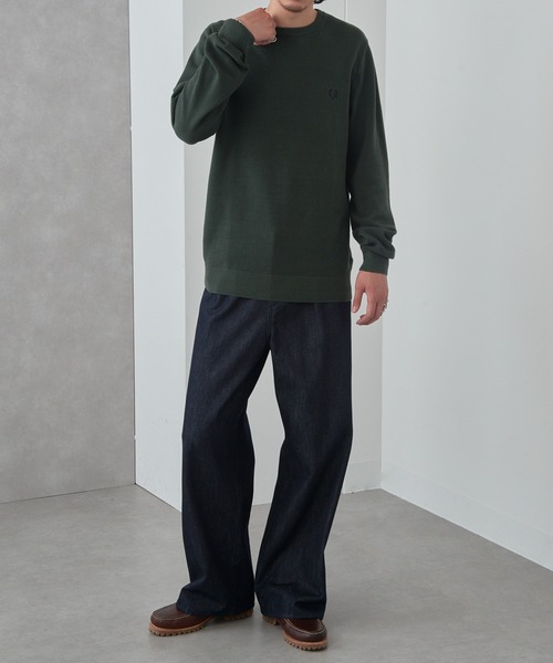 FRED PERRY(フレッドペリー)の「【FRED PERRY】PIQUE STITCH JUMPER K1309②(ニット/セーター・メンズ・セージグリーン/グレイッシュブルー/カーキ・S/M/L/XL)」の8枚目の写真