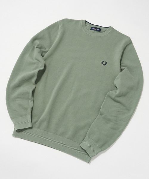 FRED PERRY(フレッドペリー)の「【FRED PERRY】PIQUE STITCH JUMPER K1309②(ニット/セーター・メンズ・セージグリーン/グレイッシュブルー/カーキ・S/M/L/XL)」の14枚目の写真