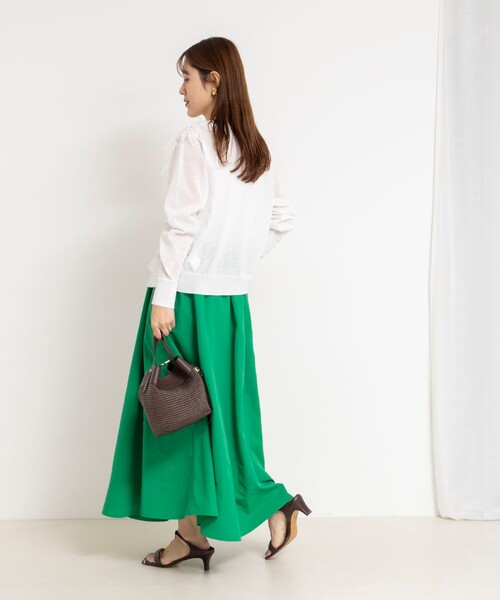 NOLLEY’S(ノーリーズ)の「ウォッシャブルフレアマキシスカート(スカート・レディース・グリーン/ホワイト系その他2・36/38)」の15枚目の写真