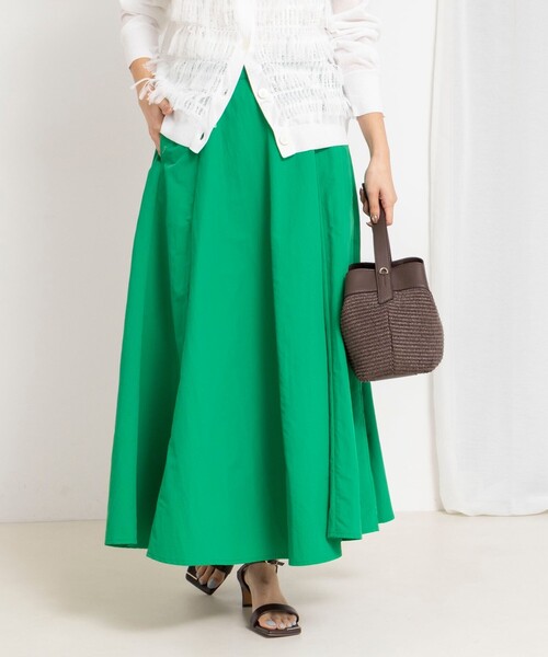 NOLLEY’S(ノーリーズ)の「ウォッシャブルフレアマキシスカート(スカート・レディース・グリーン/ホワイト系その他2・36/38)」の16枚目の写真